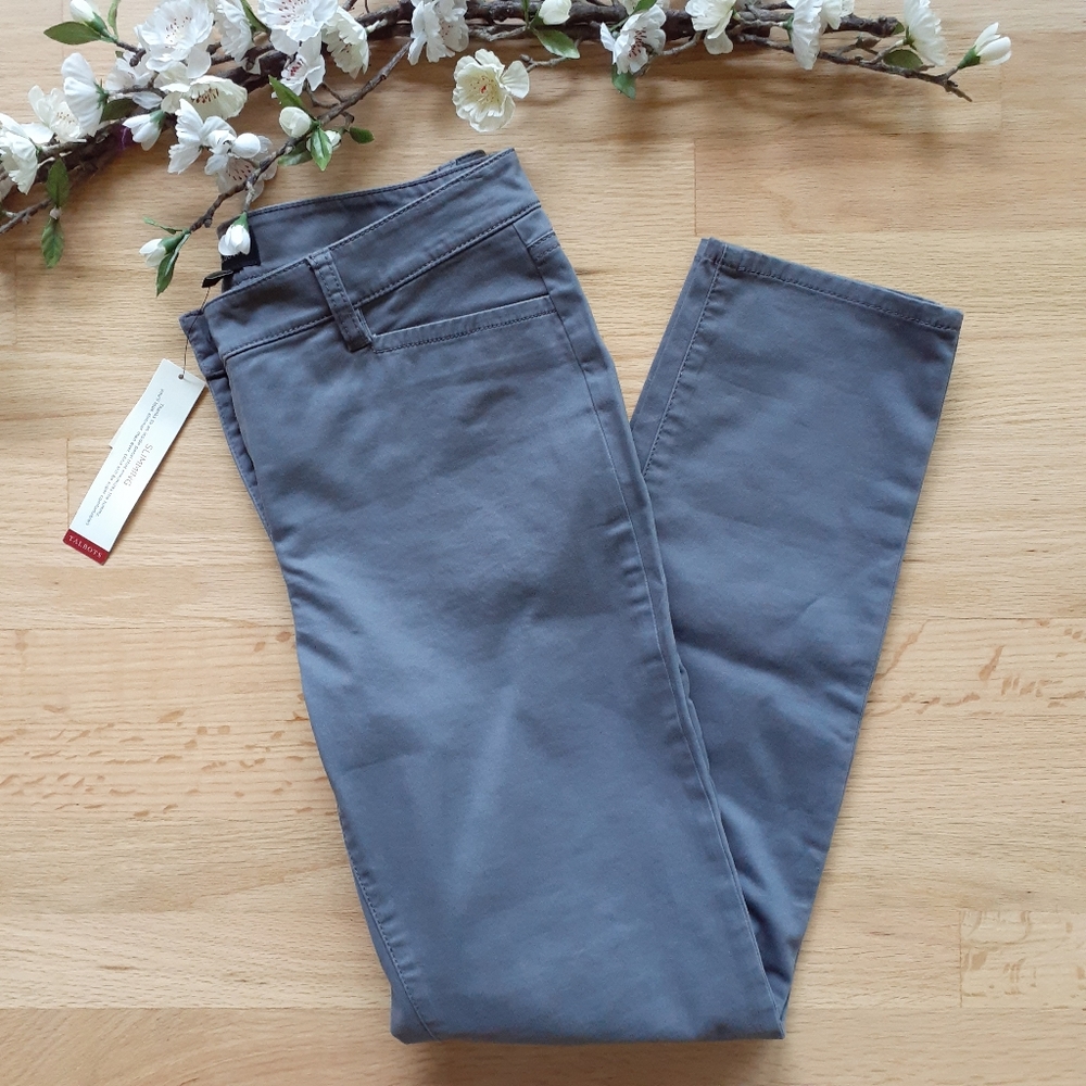 NWT Talbots Grey Skinny Pants